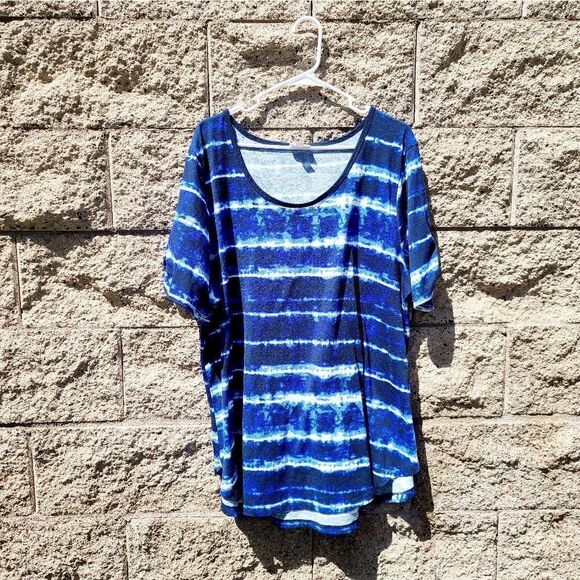 LulaRoe women's electric blue boho top - Picture 3 of 14